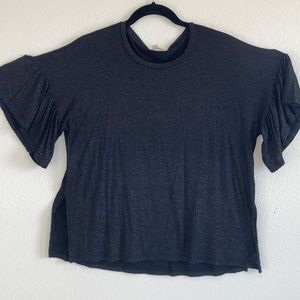 Love on a Hanger Black Sparkly Large Blouse